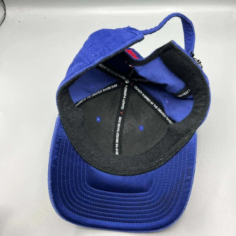Air Jordan Wings Hat Men Blue Corduroy‎ Jumpman Strap Back Cap